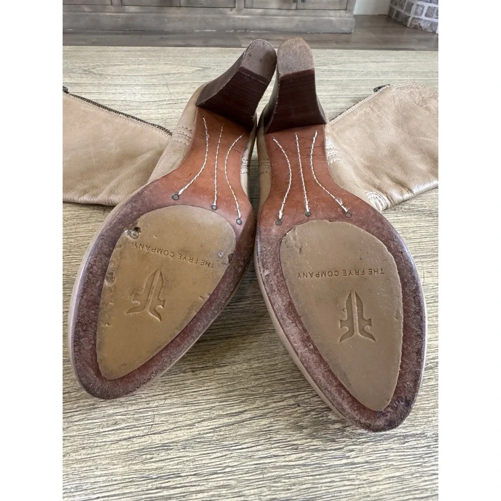 Fyre Miranda Knee High‎ Heeled Boots Size 7.5 In Camel Tan